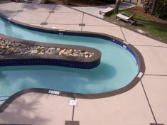 concrete pool surround